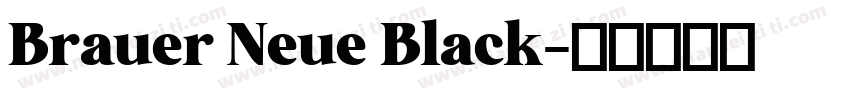 Brauer Neue Black字体转换